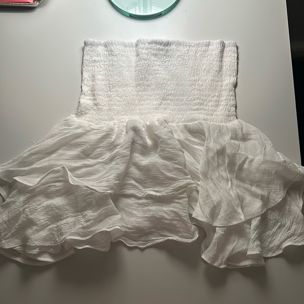 White Ruffle Skirt